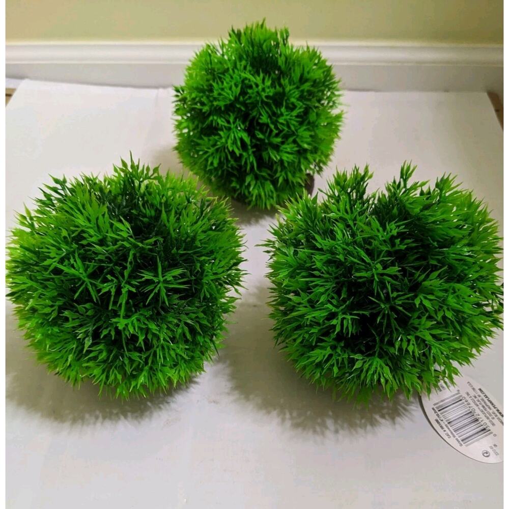 3 Aquarium Hideaway Swim Through Hole Green Grass Decorative Ornament Fish New